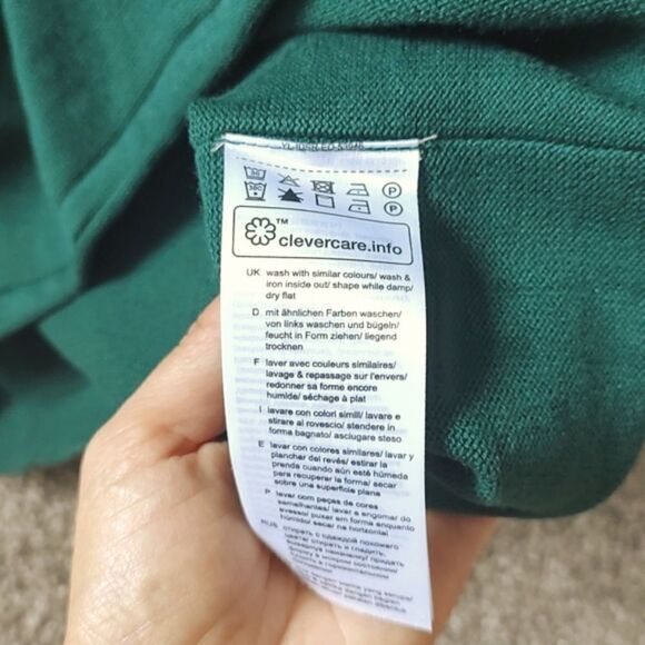 New With Tags Size XS EDC By Esprit Dark Green Long Sleeve Round Neck‎ Dress - Picture 12 of 14